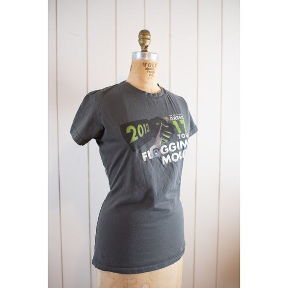 VTG Women's 2013 Flogging Molly Tour TShirt Band Tee Celtic Punk Rock Concert, L - Picture 5 of 9